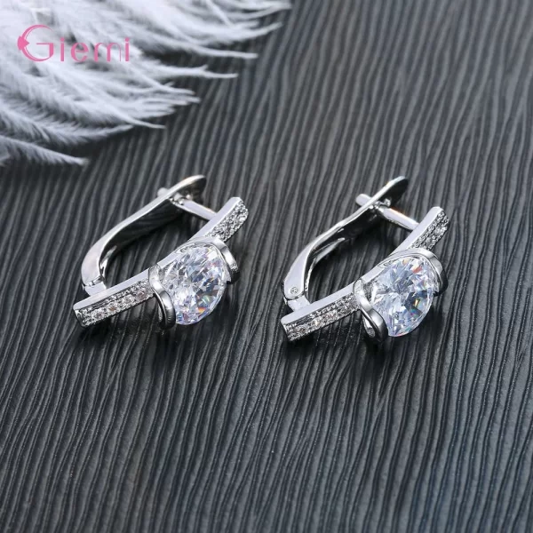 Lindos brincos fashion em prata 925 e zirconia . - Image 5