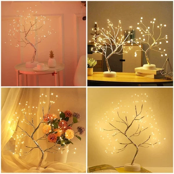 Mini arvore de natal para decoração e iluminação de quarto de crianças . - Image 5