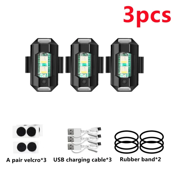 Luz anti-colisão para motos , bicicletas e Drones ; estroboscópica . - Image 10