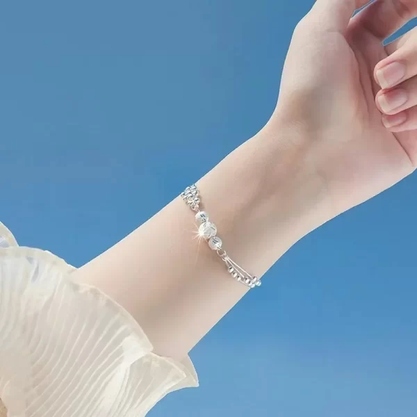 Lindo bracelete ajustável em prata 925 para mulheres. - Image 2