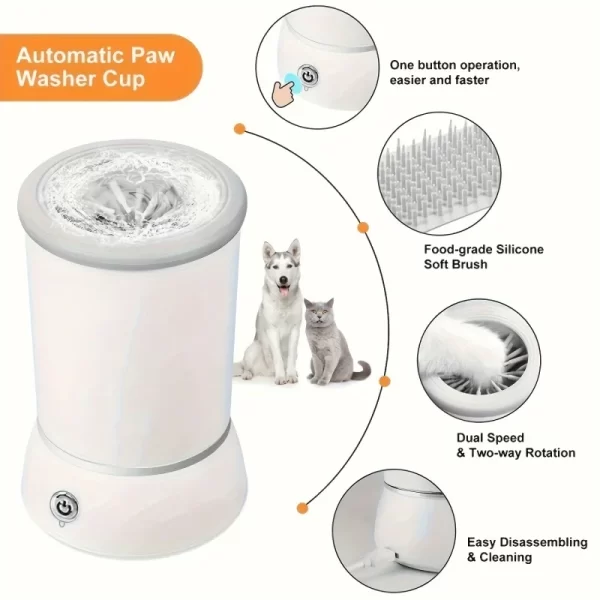 Limpador eletrônico automático para patas de Pets . - Image 4