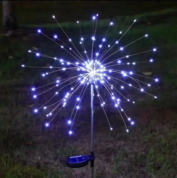 Luz solar em forma de fogos de artificio para decoração de jardins. - Image 6