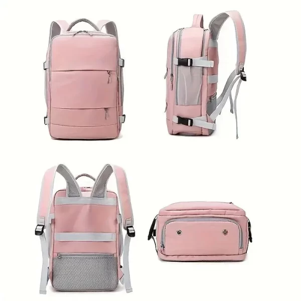 Mochila impermeável multicamadas e compartimento para sapatos - Image 2