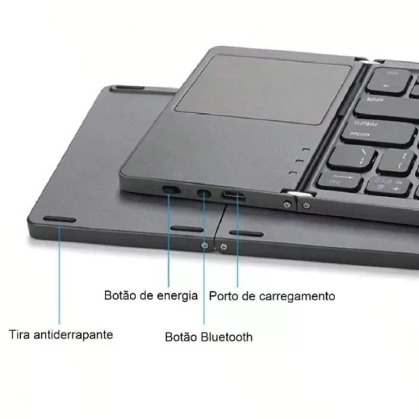 Mini teclado dobrável com touchpad , bluetooth . - Image 3