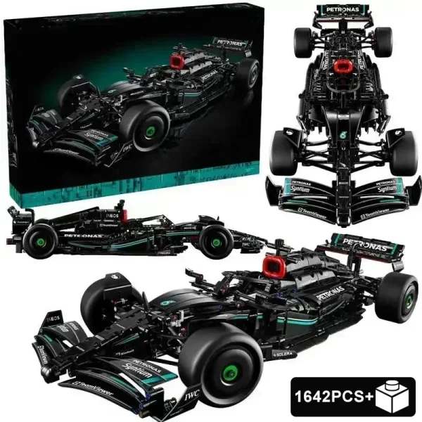 Lindo kit para montar carro de F1 em blocos ( 455pçs , 1434pçs, 1642pçs) , escala 1:18. - Image 6