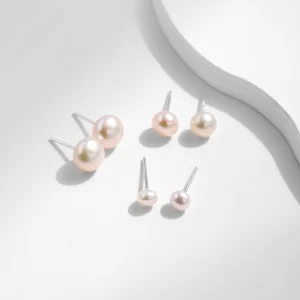 Belos brincos de prata 925 com perola , varias cores e tamanhos . - Image 5