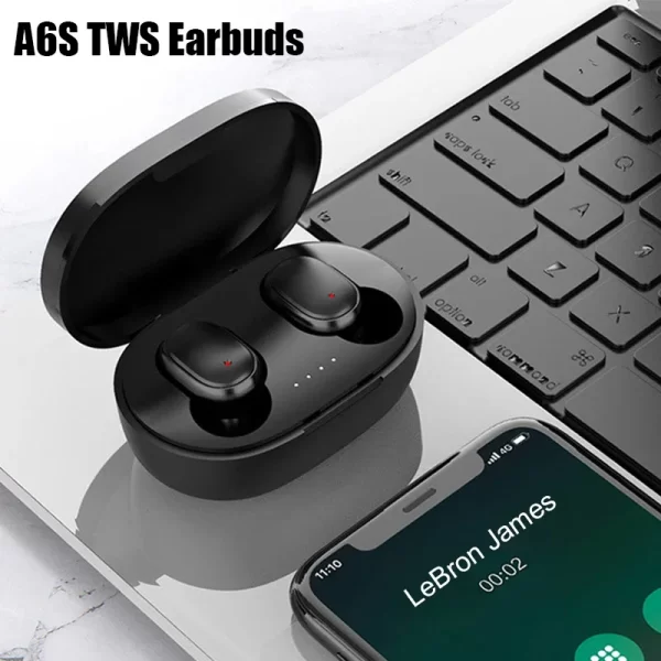 Original A6S TWS Fone de ouvido  Bluetooth - Image 2