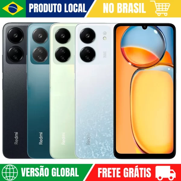 Celular Xiaomi Redmi 13C 128GB ROM /6GB RAM Versão Global | Smartphone 4G , ROM Global , Câmera 50MP , Carregador 18W